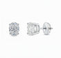 IGI F/VS 3 Ct Oval Lab Created Grown Diamond Earrings Real 950 Platinum Screw