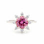 Certified 2.5ct VVS1 Pink Moissanite Solitaire Ring in 18K Gold Plated
