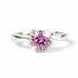 Certified 1.35ct VVS1 Pink Moissanite Ring For Women in 18K Gold Plated
