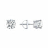 GEMHUB & CO. 3 Ct round lab-created diamond stud earrings in 950 platinum with screw backs.