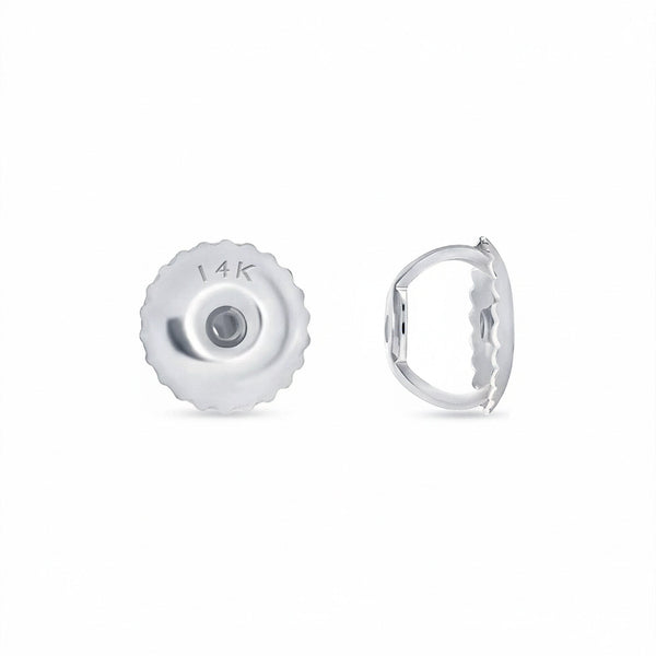 GEMHUB & CO. 950 Platinum screw back earring backs with 14K marking.