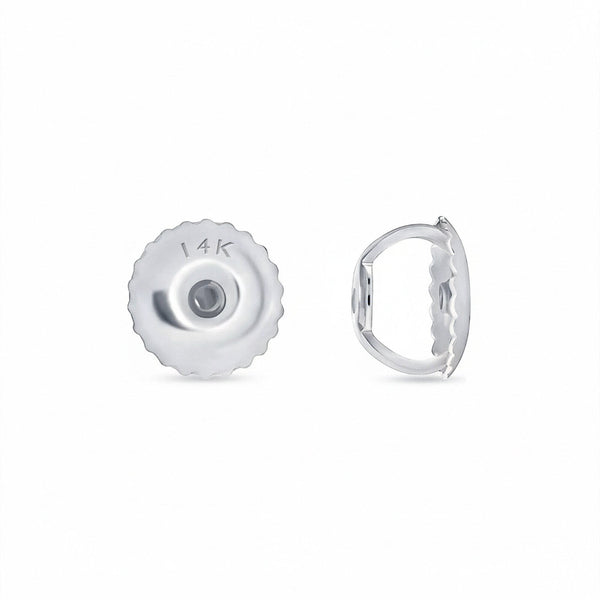 GEMHUB & CO. Platinum screw back earring backs with 14K stamp