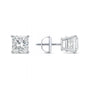 IGI F/VS 3 Ct Princess Lab Created Grown Diamond Earrings 14K White Gold Screw
