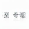 GEMHUB & CO. 1 Ct Princess Cut Lab Grown Diamond Stud Earrings in 950 Platinum with Screw Backs