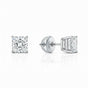 IGI F/VS 1 Ct Princess Lab Created Grown Diamond Earrings 950 Platinum Screw