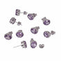 Natural Purple Moonstone Earrings Set — Lot of 5 Pairs, 925 Sterling Silver