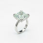 9.45 Ct Certified Radiant Cut Moissanite Solitaire Ring in Gold Vermeil