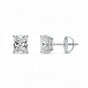 IGI F/VS 2 Ct Radiant Lab Created Grown Diamond Earrings 950 Platinum Screw