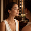 GEMHUB & CO. Radiant cut lab-created diamond stud earrings in 950 platinum with screw backs, 3 ctw.