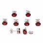 5 Pair Genuine Red Garnet Earrings Bulk Set | 925 Sterling Silver | Resale Lot Gift