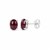 GEMHUB & CO. 10 Ct oval cut natural red garnet earrings in 925 sterling silver with screw back closure.