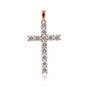 3 Ct Round Cut Lab Grown Diamond Pendant — VS1 Clarity, 18k Rose Gold Vermeil