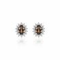 10 Ct Natural Smoky Topaz Oval Cut Earrings — 925 Sterling Silver
