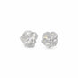 GH/SI Round Shaped Natural Diamond Stud Cluster Earrings 14K White Gold