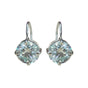 10 Ct Certified Round Cut White Moissanite Dangler Earrings Vermeil 925 Silver