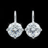 GEMHUB & CO. 5.00 Ct white moissanite solitaire dangler earrings in gold vermeil, round cut, 18K gold over 925 sterling silver.