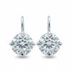 GEMHUB & CO. 5.00 Ct white moissanite solitaire dangler earrings in gold vermeil over sterling silver.
