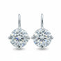 Certified 5.00 Ct White Moissanite Solitaire Dangler Earrings Gold Vermeil
