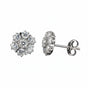 10 Ct Natural White Topaz Round Cut Earrings — 925 Sterling Silver