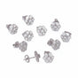 Natural White Topaz Earrings Set — Lot of 5 Pairs, 925 Sterling Silver