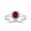 Red Ruby Solitaire Ring 3.73 Ct. Round Cut 925 Sterling Silver Stackable Band