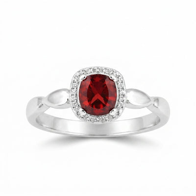 Red Ruby Solitaire Ring 3.73 Ct. Round Cut 925 Sterling Silver Stackable Band