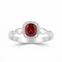 Red Ruby Solitaire Ring 3.73 Ct. Round Cut 925 Sterling Silver Stackable Band