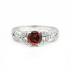 Round Cut Garnet Ring 5.50 Ct. 925 Sterling Silver Eternity Band Gift for Her