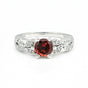 Round Cut Garnet Ring 5.50 Ct. 925 Sterling Silver Eternity Band Gift for Her