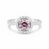 Pink Moissanite Round Ring 7.00 Ct. 925 Sterling Silver Stackable Eternity Band