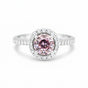 Pink Moissanite Round Ring 7.00 Ct. 925 Sterling Silver Stackable Eternity Band