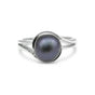 Black Pearl Round Cut Solitaire Ring 3.50 Ct. 925 Sterling Silver Gift for Her