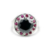 Black Moissanite Solitaire Ring 5.50 Ct. Round Cut 925 Sterling Silver Stackable