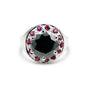 Black Moissanite Solitaire Ring 5.50 Ct. Round Cut 925 Sterling Silver Stackable