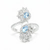 6.50 Ct. Aquamarine Oval Cut Ring 925 Sterling Silver Women Fine Jewelry