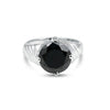 Black Moissanite Round Ring 7.50 Ct. 925 Sterling Silver Stackable Eternity Band