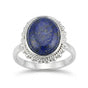 Lapis Oval Solitaire Ring 8.00 Ct. 925 Sterling Silver Wedding Fine Jewelry Gift