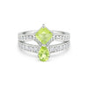 Green Amethyst Pear Cut Solitaire Ring 3.00 Ct. 925 Sterling Silver Gift for Her