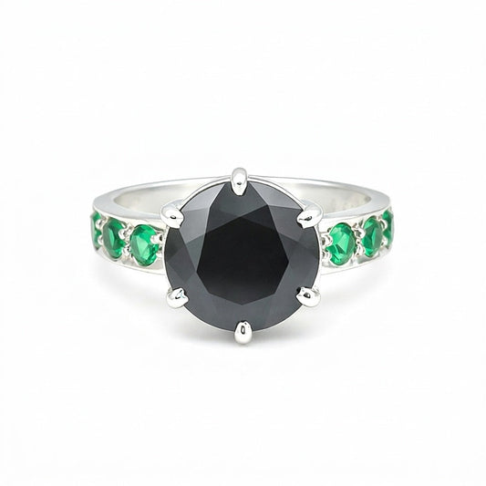 Round Cut Moissanite Ring 7.00 Ct. 925 Sterling Silver Eternity Band Gift for He