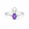 7.50 Ct. Amethyst Oval Cut Ring 925 Sterling Silver Women Fine Jewelry