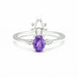 7.50 Ct. Amethyst Oval Cut Ring 925 Sterling Silver Women Fine Jewelry