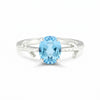 Aquamarine Gemstone Ring 7.00 Ct. Oval Cut 925 Sterling Silver Birthday Gift Her