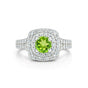 2.00 Ct. Green Amethyst Ring Round Cut 925 Sterling Silver Eternity Band Fine Gi