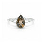 Brown Topaz Pear Cut Solitaire Ring 6.60 Ct. 925 Sterling Silver Gift for Her