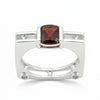 4.90 Ct. Garnet Emerald Solitaire Ring 925 Sterling Silver Wedding Fine Jewelry