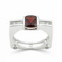 4.90 Ct. Garnet Emerald Solitaire Ring 925 Sterling Silver Wedding Fine Jewelry
