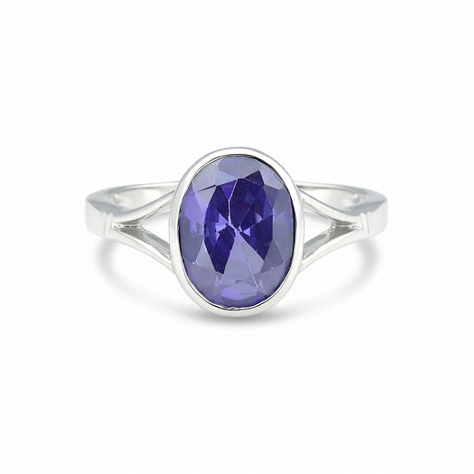 Amethyst Oval Cut 3.75 Ct. Gemstone Ring 925 Sterling Silver Women Gift
