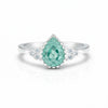 4.65 Ct. Aquamarine Pear Cut Ring 925 Sterling Silver Women Fine Jewelry