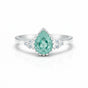 4.65 Ct. Aquamarine Pear Cut Ring 925 Sterling Silver Women Fine Jewelry