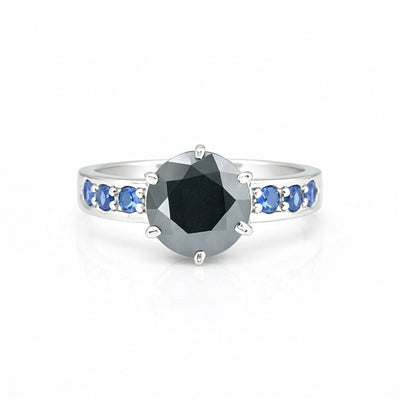 Moissanite Gemstone Ring 5.65 Ct. Round Cut 925 Sterling Silver Engagement Gift